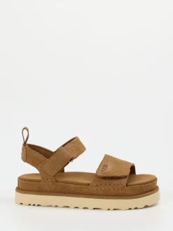 UGG – Trekking-Sandalen aus Veloursleder cognac