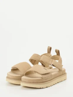 UGG – Trekking-Sandalen aus Veloursleder beige