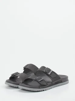 UGG – Zweiriemer-Sandalen aus Veloursleder grau