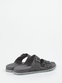 UGG – Zweiriemer-Sandalen aus Veloursleder grau