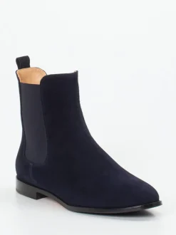 Unützer – Chelsea Boots aus Veloursleder Dunkelblau