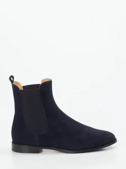 Unützer – Chelsea Boots aus Veloursleder Dunkelblau