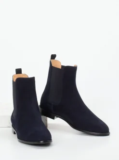 Unützer – Chelsea Boots aus Veloursleder Dunkelblau