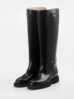 Unützer – Kniehohe Stiefel aus Kalbleder Schwarz