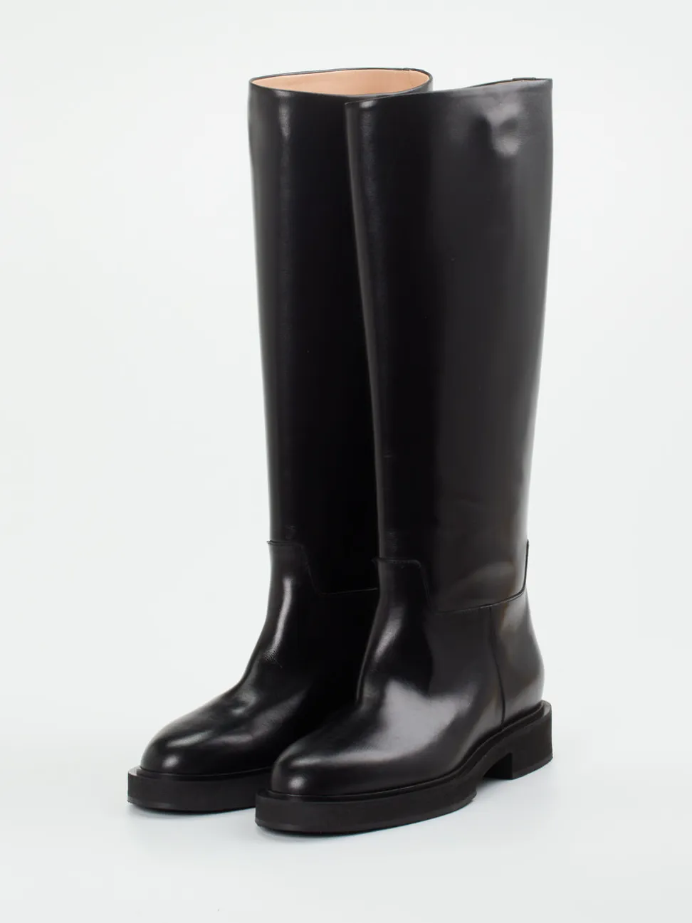 Unützer – Kniehohe Stiefel aus Kalbleder Schwarz