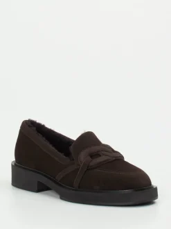 Unützer – Loafer aus Veloursleder Dunkelbraun