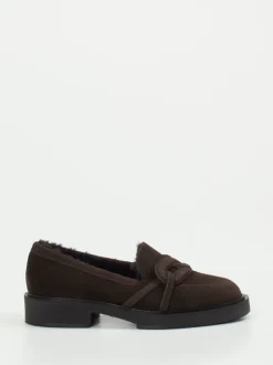 Unützer – Loafer aus Veloursleder Dunkelbraun