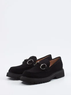 Unützer – Loafer aus Veloursleder Schwarz