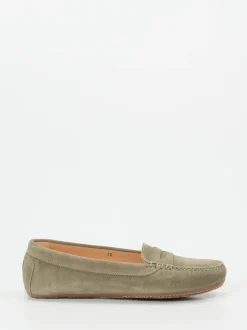 Unützer – Loafer aus Veloursleder in Salbeigrün