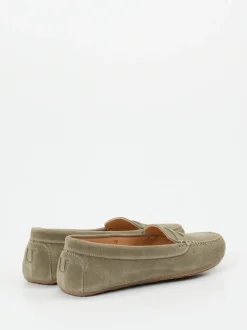 Unützer – Loafer aus Veloursleder in Salbeigrün