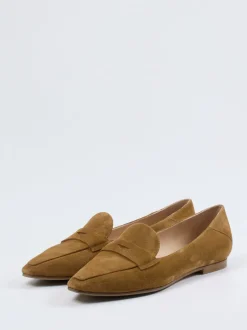 Unützer – Loafer aus Veloursleder Cognacbraun