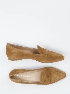 Unützer – Loafer aus Veloursleder Cognacbraun