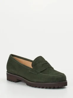 Unützer – Loafer aus Veloursleder in Grün