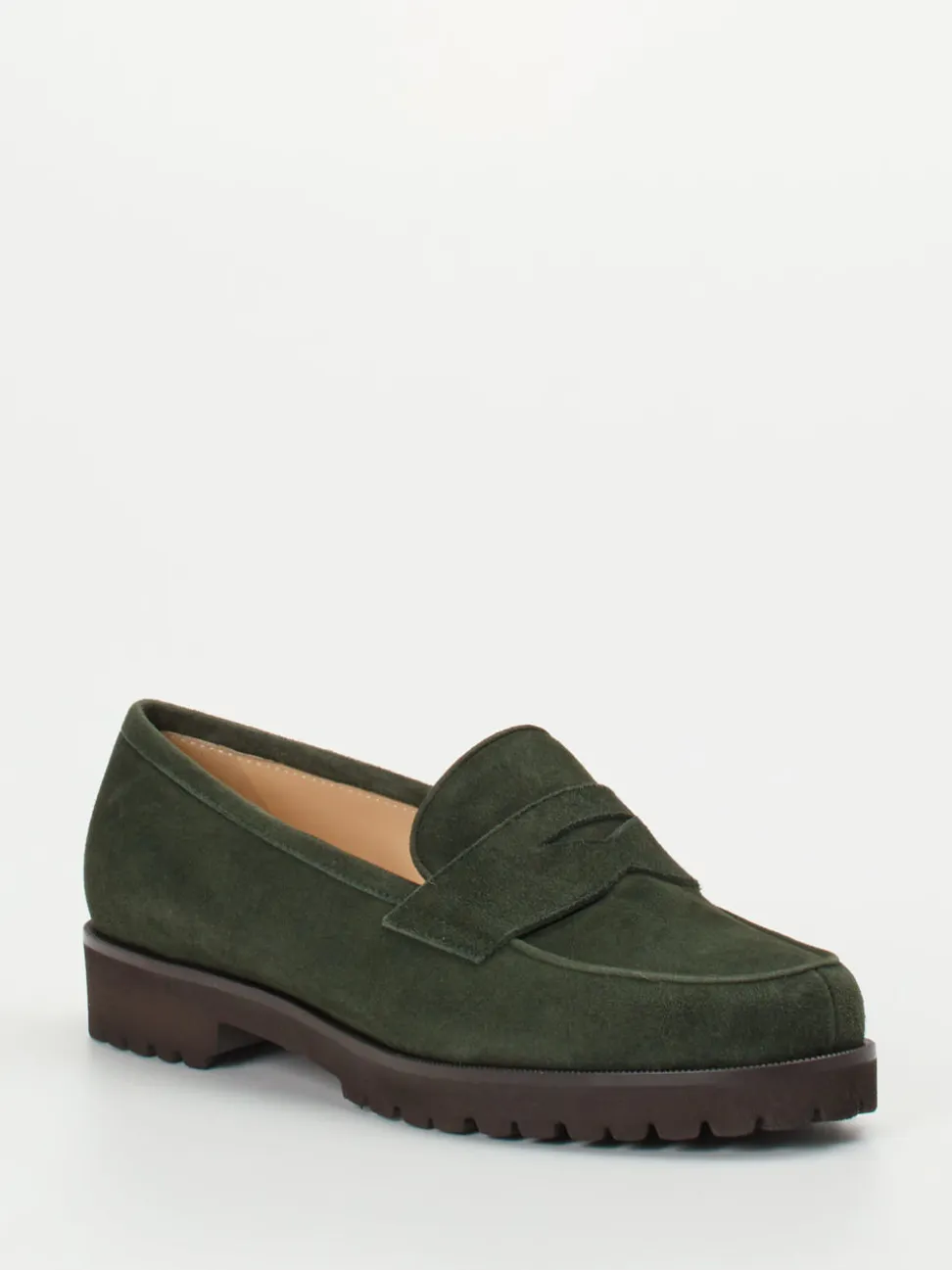 Unützer – Loafer aus Veloursleder in Grün