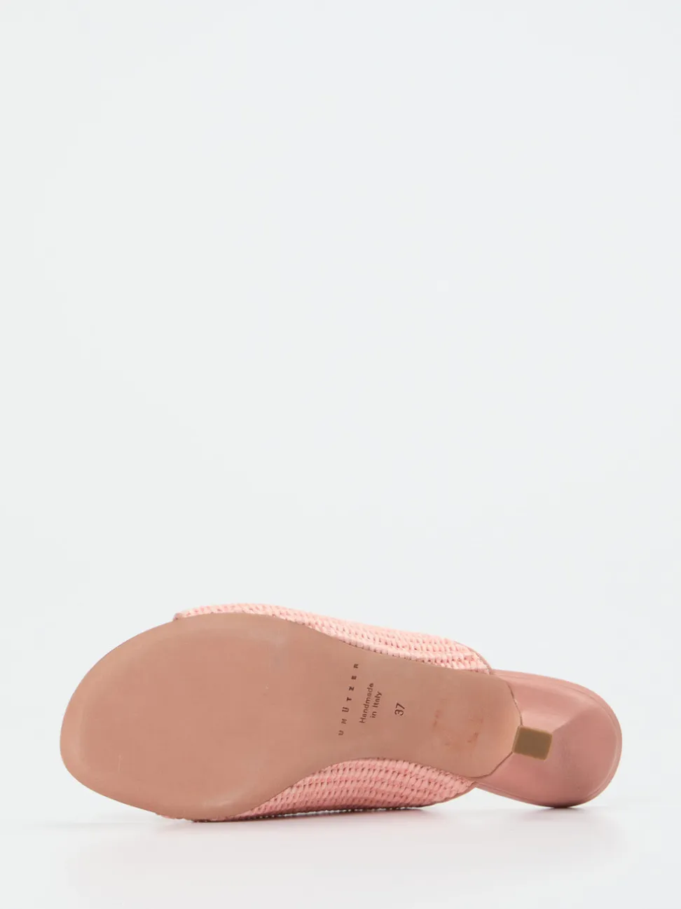 Unützer – Mules aus Kalbleder und Flechttextil rosa