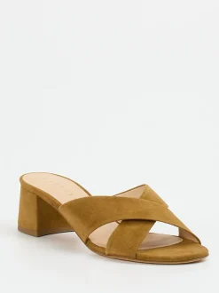 Unützer – Mules aus Veloursleder cognacfarben