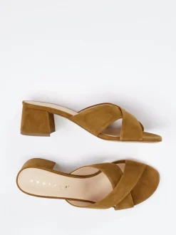 Unützer – Mules aus Veloursleder cognacfarben