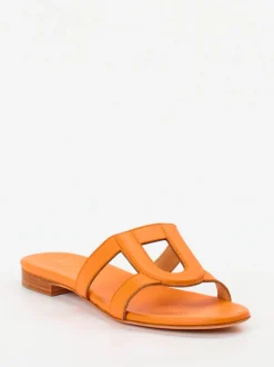 Unützer – Slides aus Kalbleder in Orange