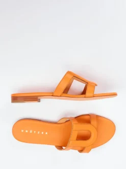Unützer – Slides aus Kalbleder in Orange