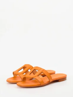 Unützer – Slides aus Kalbleder in Orange