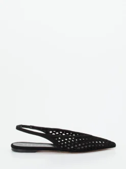 Unützer – Slingback-Ballerinas aus Veloursleder Schwarz