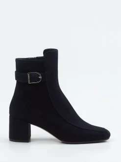 Unützer – Stiefelette aus Veloursleder tiefdunkelblau