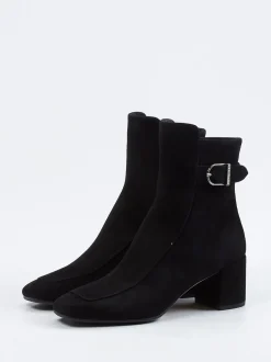 Unützer – Stiefelette aus Veloursleder Schwarz