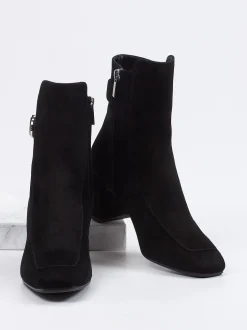 Unützer – Stiefelette aus Veloursleder Schwarz