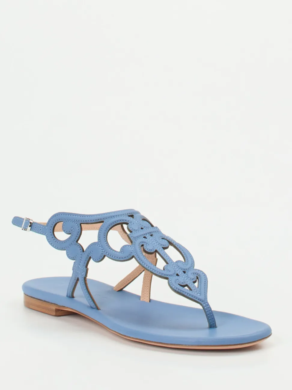 Unützer – Zehentrenner-Sandale aus Kalbleder jeansblau