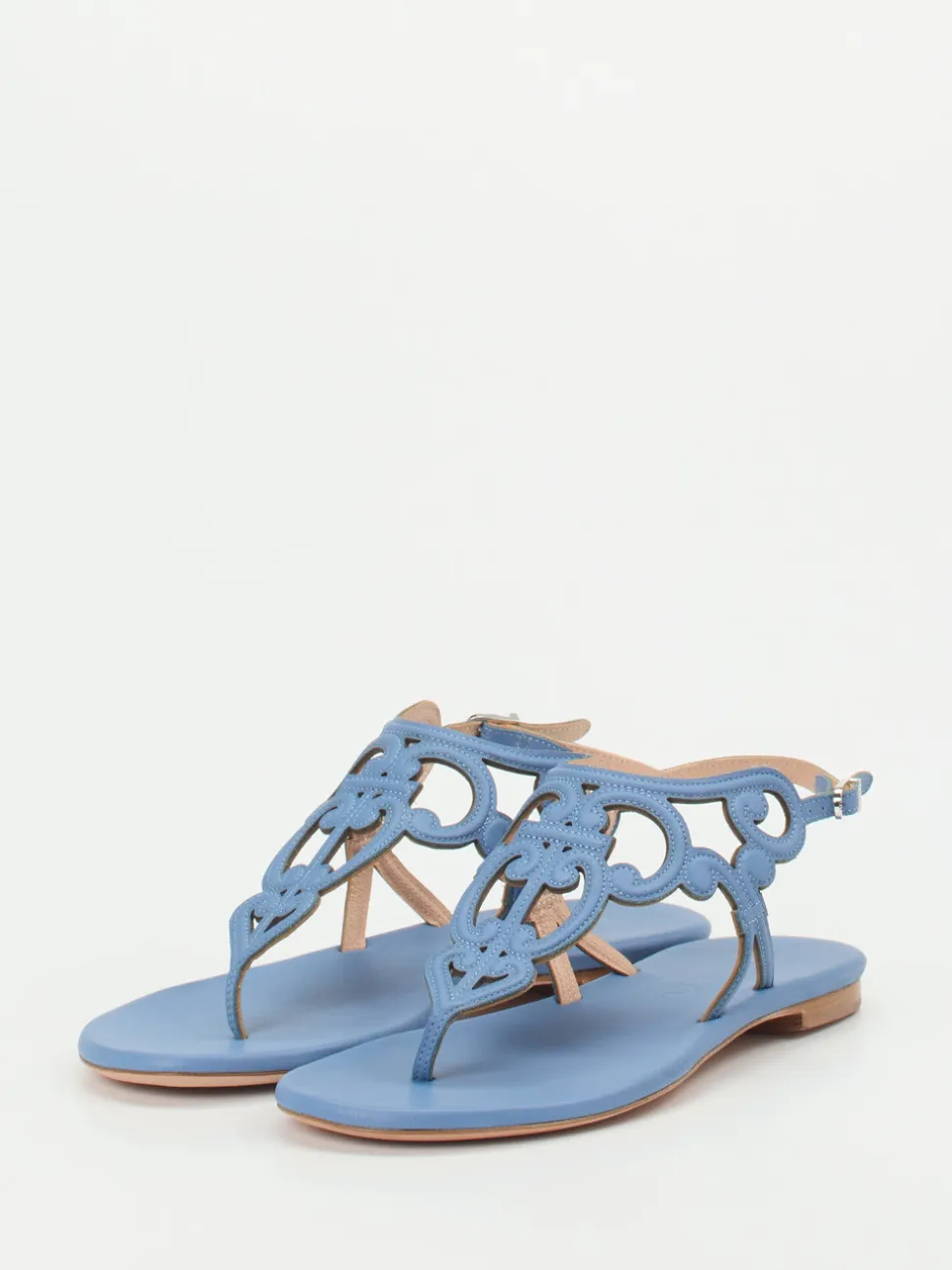 Unützer – Zehentrenner-Sandale aus Kalbleder jeansblau