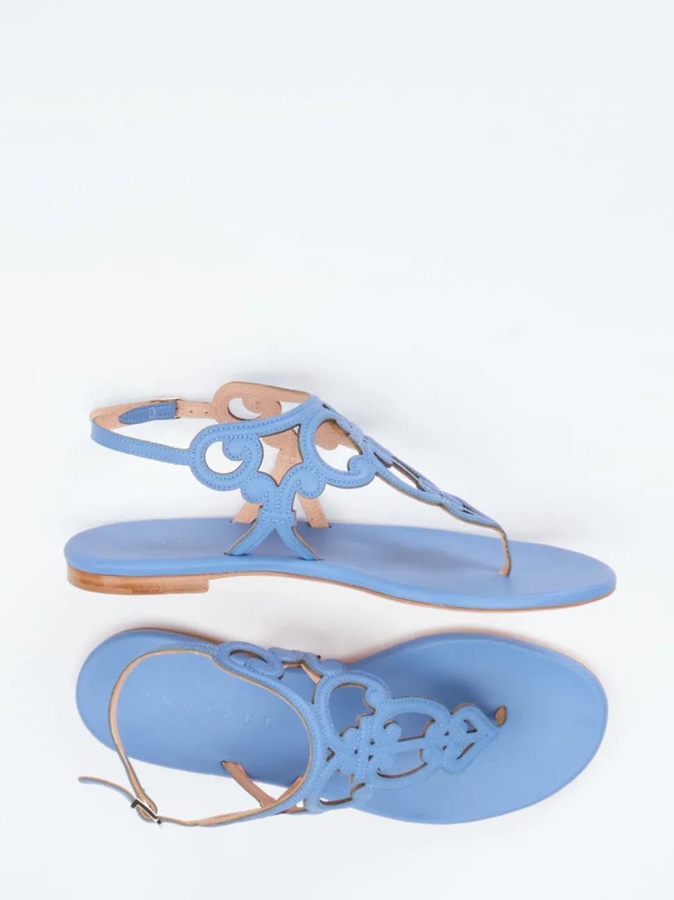 Unützer – Zehentrenner-Sandale aus Kalbleder jeansblau