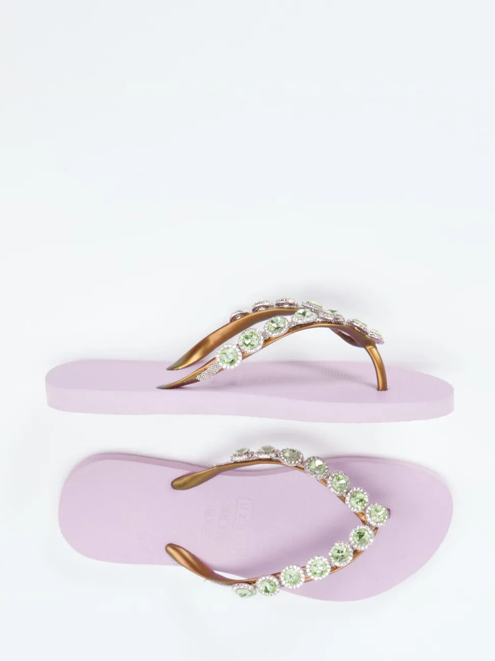 Uzurii – Zehentrenner aus Gummi mit Strass in Flieder