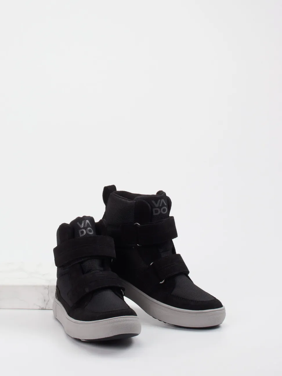 Vado – High-Top Sneaker aus Veloursleder schwarz