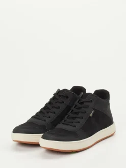 Vado – Mid-Top Sneaker aus Veloursleder Schwarz