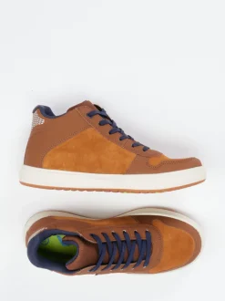 Vado – Mid-Top-Sneaker aus Veloursleder rostbraun