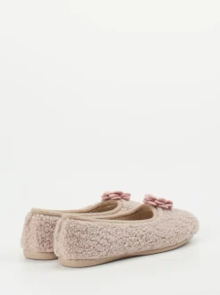 Varomed – Ballerina-Hausschuh aus Textil in Altrosa