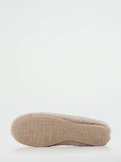 Varomed – Ballerina-Hausschuh aus Textil in Altrosa