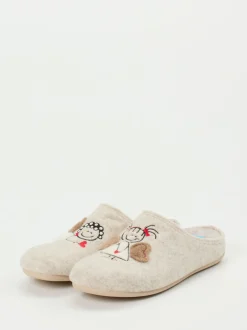 Varomed – Damen-Pantoffeln aus Filz beige