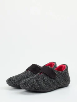 Varomed – Klett-Hausschuhe aus Textil in Strickoptik