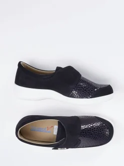 Varomed – Klettschuh aus Veloursleder Dunkelblau