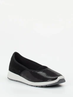 Varomed – Komfort-Ballerina aus Stretch und Veloursleder