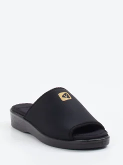 Varomed – Komfort-Pantolette aus Textil schwarz