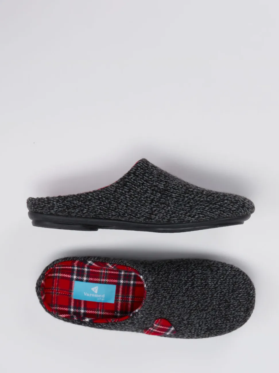 Varomed – Pantoffeln aus Textil in Anthrazitgrau