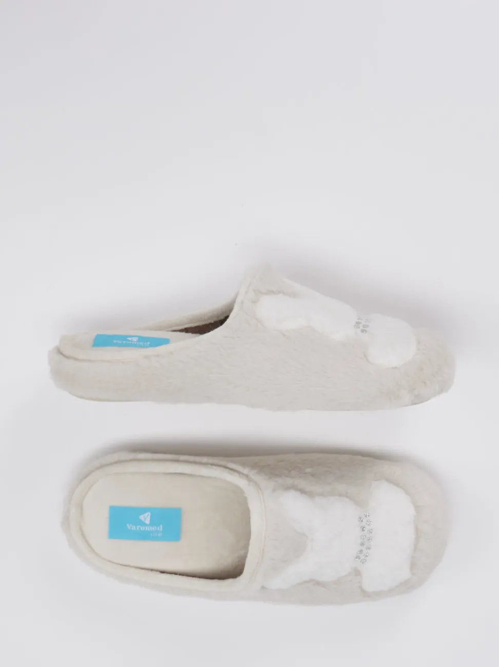 Varomed – Pantoffeln aus Textilfell beige