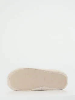 Varomed – Pantoffeln aus Textilfell beige