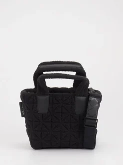 VeeCollective Berlin – Handtasche aus Teddy-Stoff schwarz