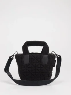 VeeCollective Berlin – Handtasche aus Teddy-Stoff schwarz