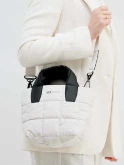 VeeCollective Berlin – Mini Tote Bag aus Nylon Offwhite