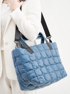 VeeCollective Berlin – Shopper aus Nylon in Jeansblau