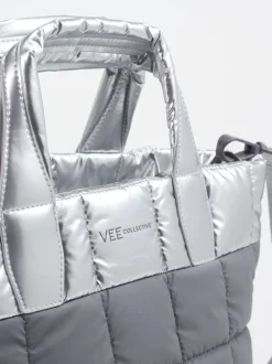 VeeCollective Berlin – Tote Bag aus Nylon silbergrau